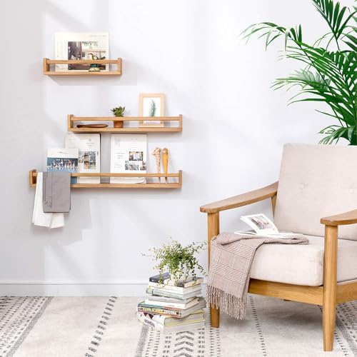 Rsuwiz 24 Inch Floating Oak Shelves for Kids