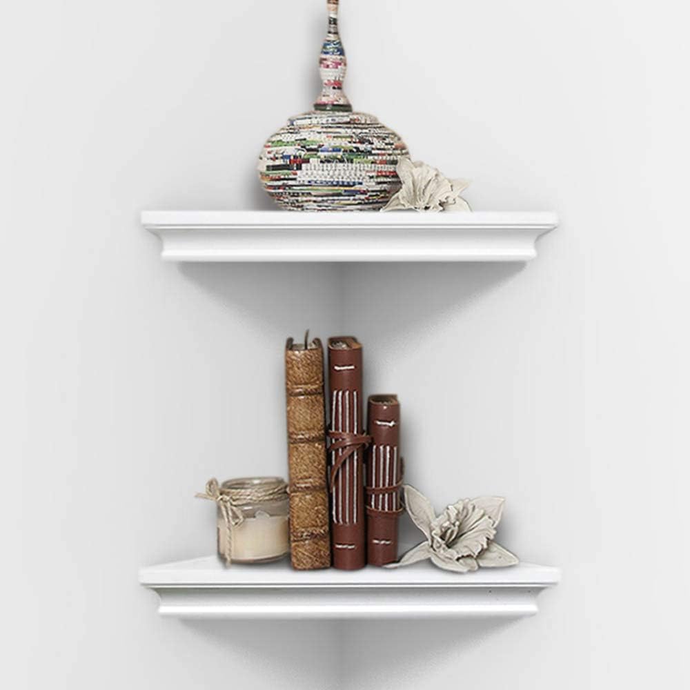 AHDECOR White Corner Shelves Set of 2