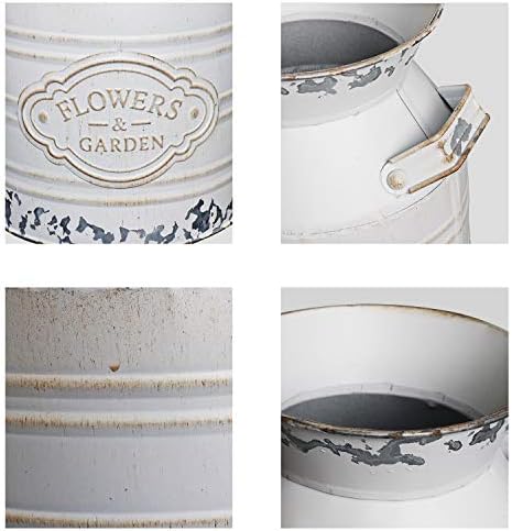 Soyizom Rustic Galvanized Tin Milk Can Decorative Vase - Small 79 Inch