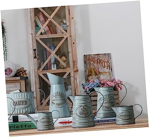 Antique Style Flower Pot Tinplate Vase for Home Decor