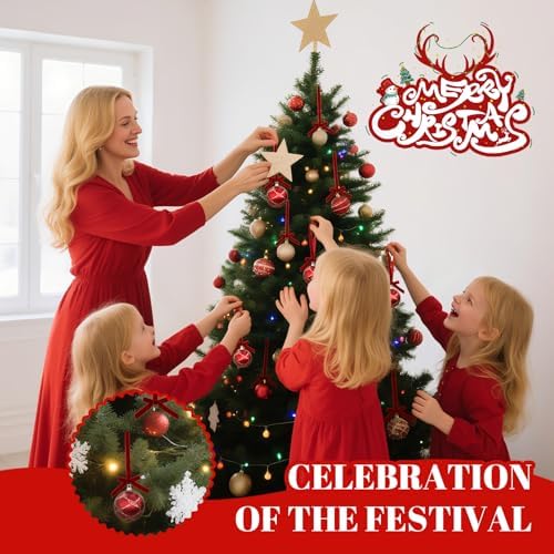 48 Pcs Velvet Christmas Tree Hanging Bows
