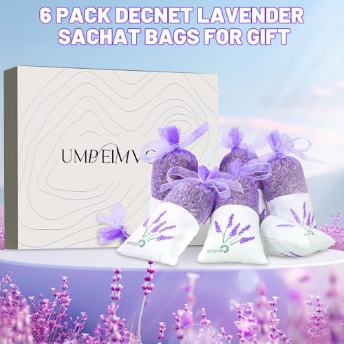 6-Pack Lavender Scent Sachet Bags for Home Use
