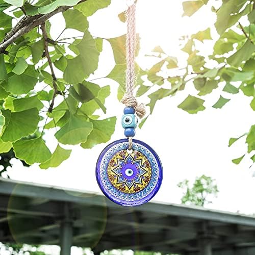 2pcs Blue Glass Evil Eye Wall Hanging Ornament