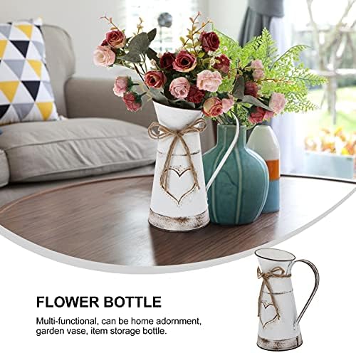 DOITOOL Vintage Tin Pitcher Flower Vase