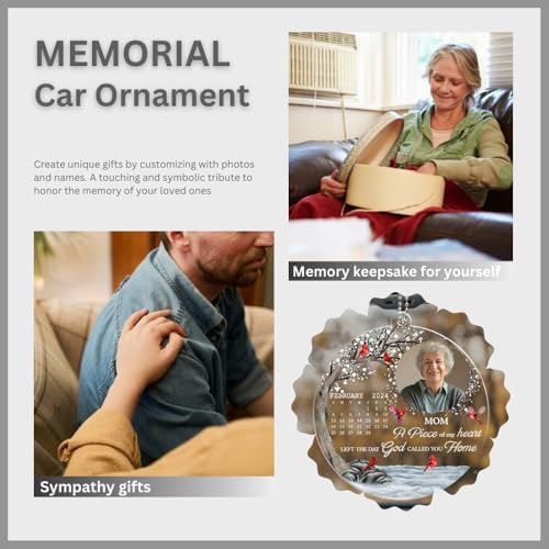 Personalized Memorial Car Ornament - Heart Stopped Moment