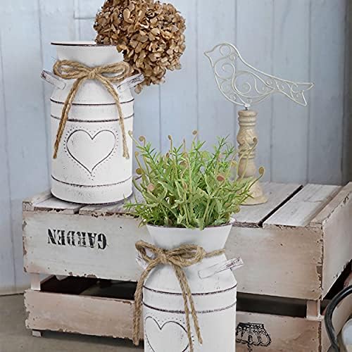 Soyizom Vintage Metal Flower Bucket Heart Vase