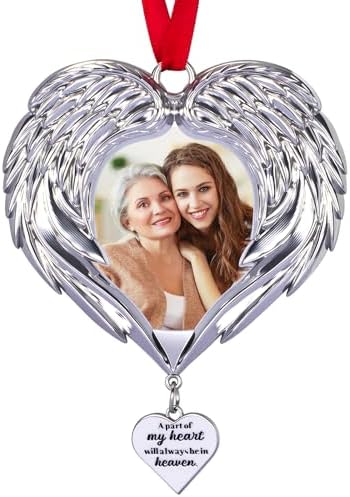 Memorial Christmas Angel Wings Photo Ornament 2025