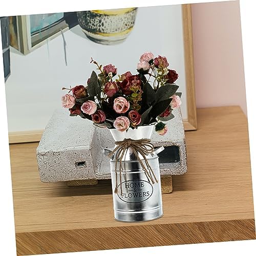 Vintage Iron Bucket Flower Pot for Home Decor