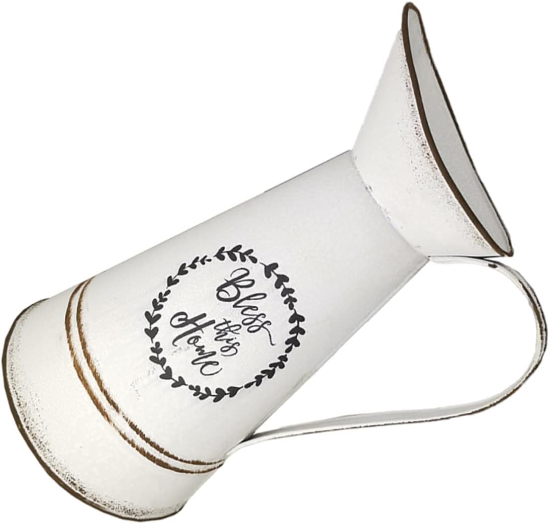 Creative Country Style Vintage White Floral Vase for Home Decor