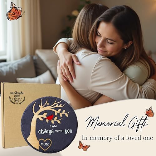 Mom Memorial Ornament Stone Sympathy Gift for Loss of Mother Cardinal Im Always with You Christmas Ornament