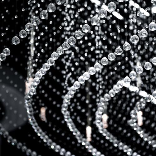 Crystal Beaded Strands with Clear Glass Beads for Wedding and Home Decor