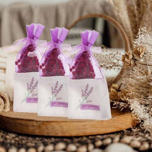 FOMIYES Lavender Sachets 30pcs Empty Gauze Bags