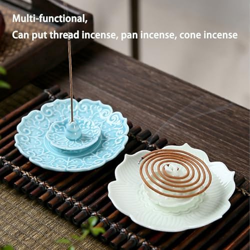 Sengocis Incense Holder for Sticks Ceramic Lotus Burner