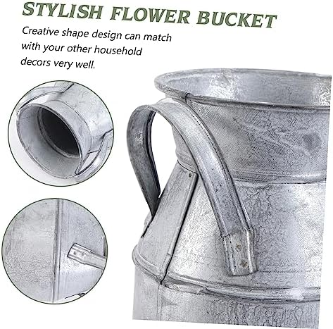 Vintage Iron Sheet Flower Vase Stylish Home Decor