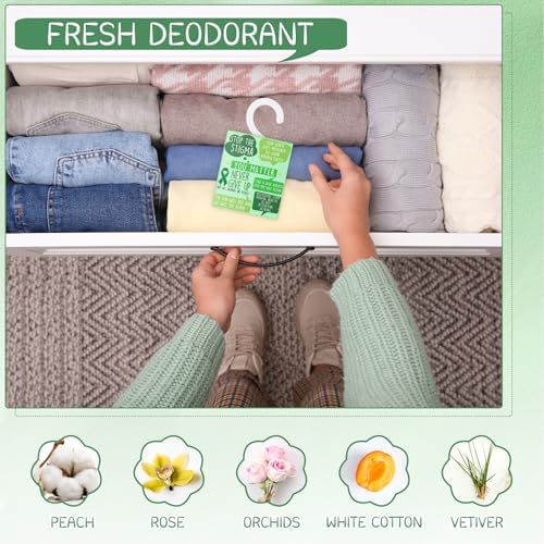 50 Pcs Mental Health Awareness Scent Sachets Green Ribbon Set