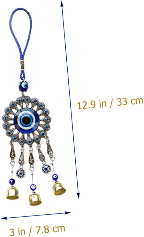 Yardenfun Evil Eye Car Hanging Decor Wind Chime