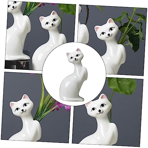 Mini Kitten Ceramic Flower Vase Home Decor