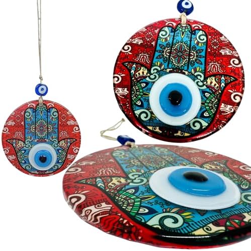 Fusion Hamsa Hand Hanging Decor with Evil Eye