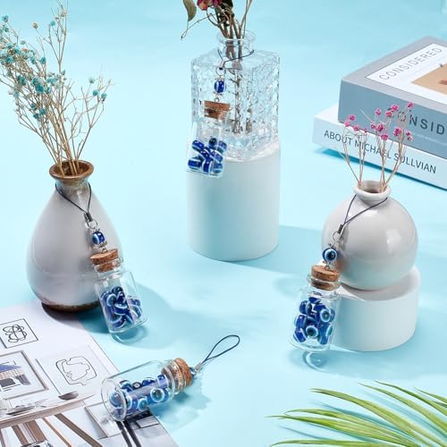 WEBEEDY 4 Pcs Lucky Blue Evil Eye Charm for Car and Home Decoration