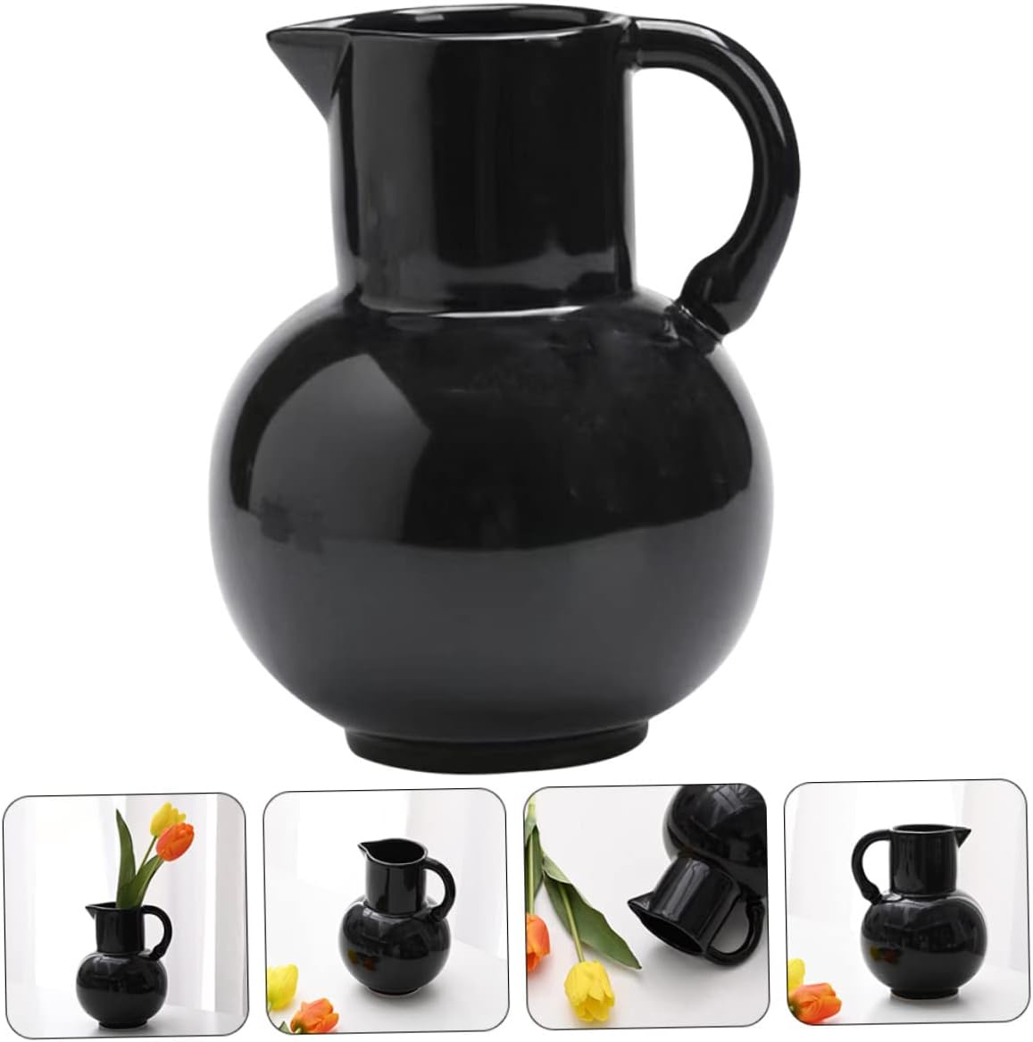 STOBAZA Ceramic Pitcher Vase for Home Decor