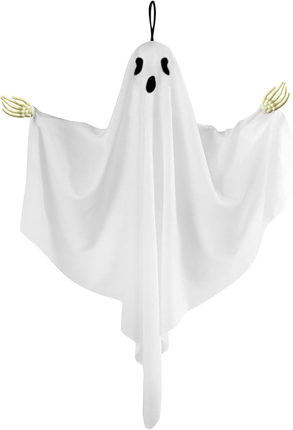 Halloween Ghost Hanging Ornament with Hand Bones