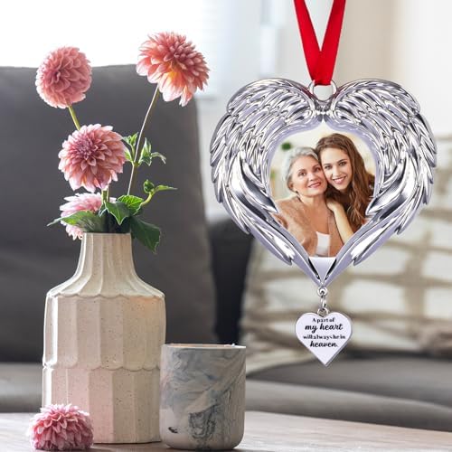 Memorial Christmas Angel Wings Photo Ornament 2025