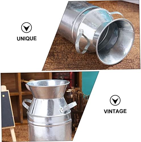 STOBAZA 2pcs Vintage Iron Flower Bucket with Twine for Home Decor and Garden