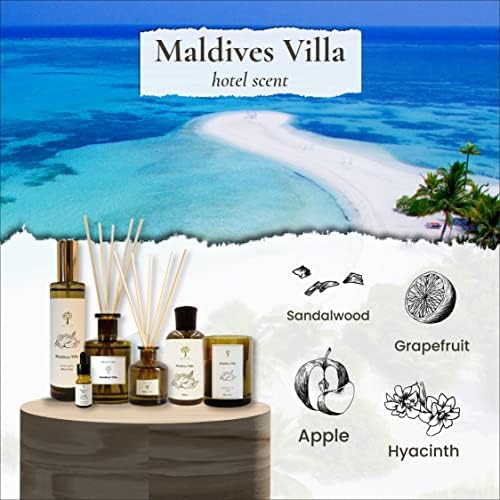 Pristine Maldives Villa Inspired Reed Diffuser Set