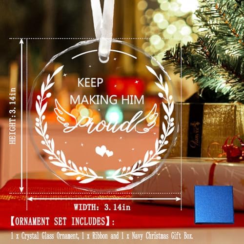 Keep Making Him Proud Memorial Ornament for Women