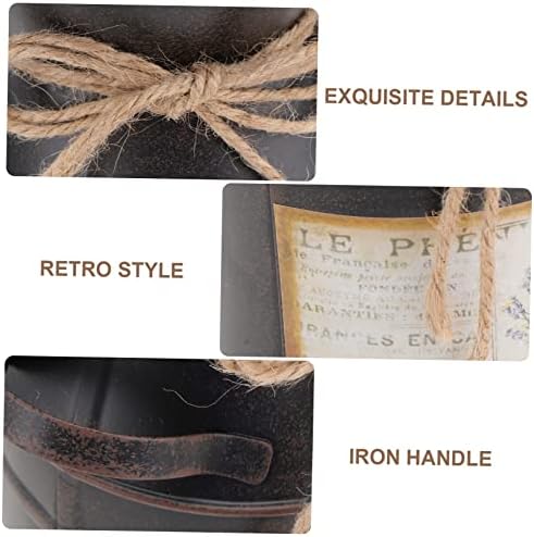 STOBAZA Vintage Style Iron Wall Decor Vase