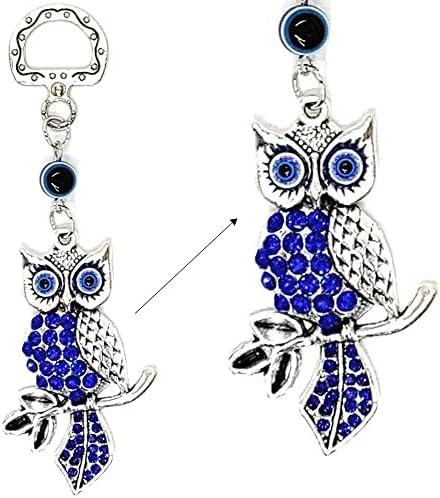 LUCKBOOSTIUM Lucky Silver Owl Evil Eye Pendant