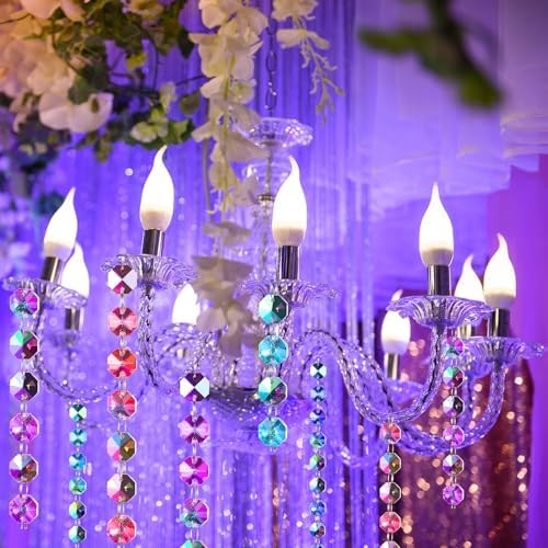 33 Ft Clear Acrylic Diamond Bead Garland for Wedding and Holiday Decor