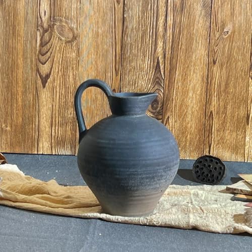 Ceramic Rustic Farmhouse Vase with Handle 87 Inch