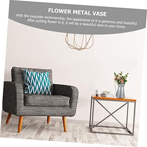 Rustic Iron Flower Vase Vintage Style Decor Bucket