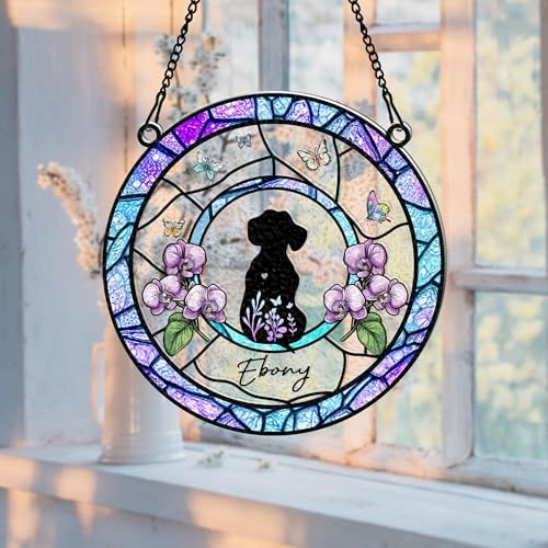 Personalized Dog Lover Suncatcher Custom Dog Breed Decor