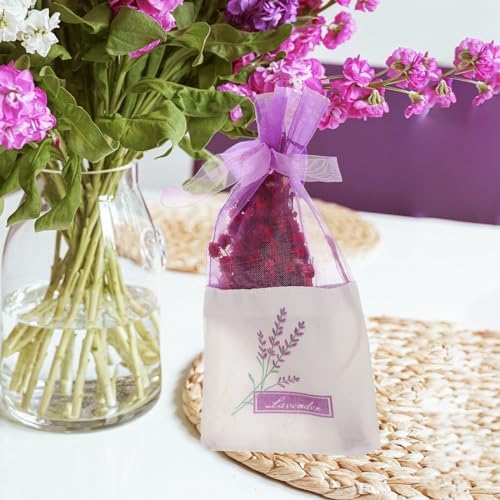 FOMIYES Lavender Sachets 30pcs Empty Gauze Bags