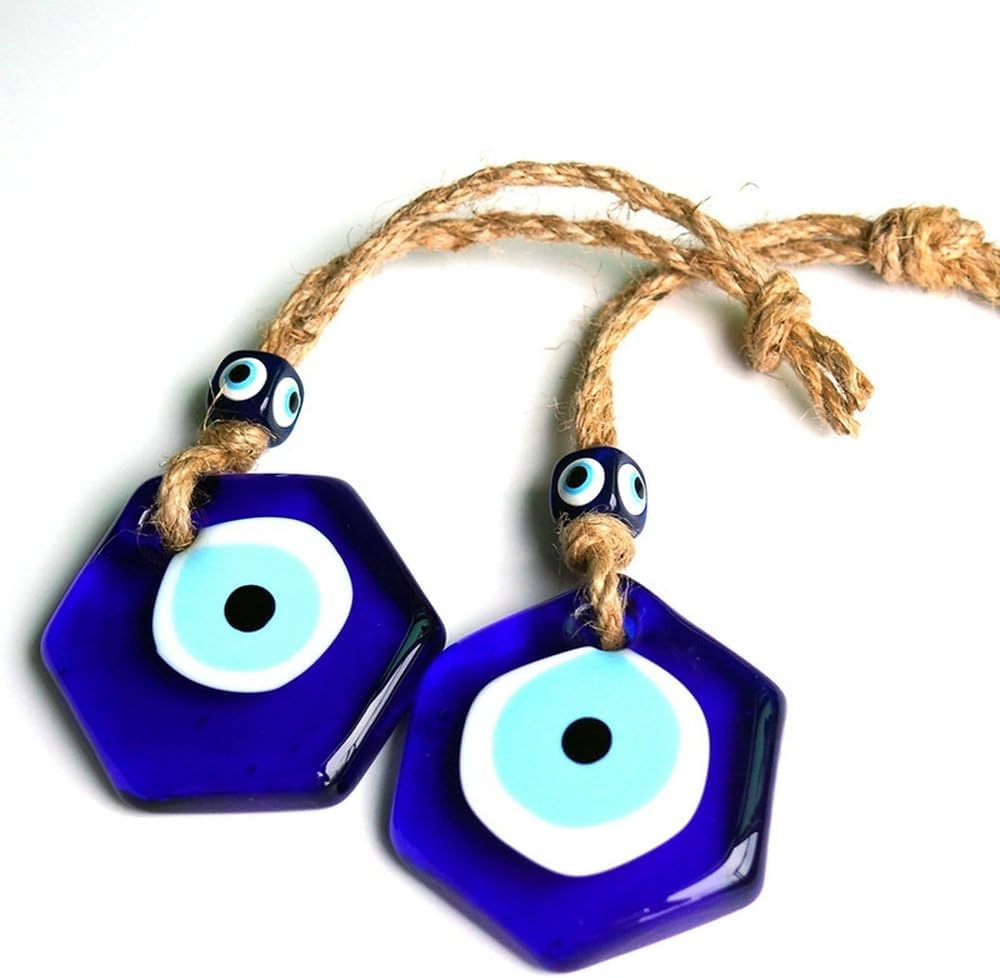 Bigbabybig Hxagon Evil Eye Car Charm Decor