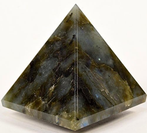 HC Set 54mm Labradorite Pyramid with Clear Quartz Cabochon