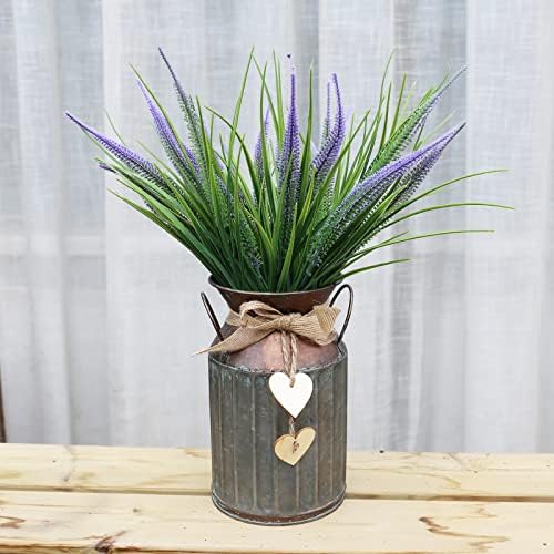 Rustic Brown Galvanized Milk Can Metal Vase 84 Inch