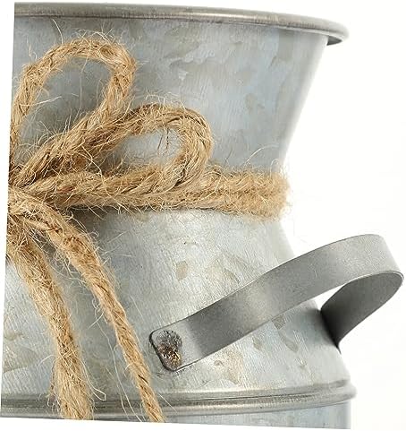 STOBAZA Vintage Metal Flower Bucket Planter for Dried and Fresh Flowers