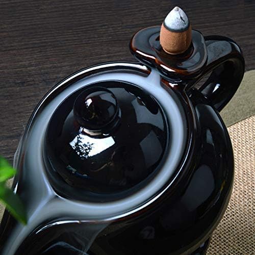 Kettle Design Backflow Incense Holder with 10 Free Cones