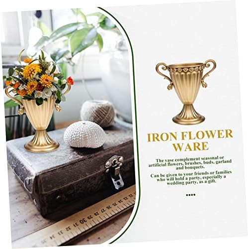 Vintage Iron Flower Pot Retro Vase for Home Decor