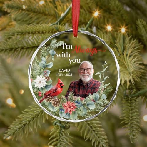 Custom Photo Im Always with You Cardinal Ornament
