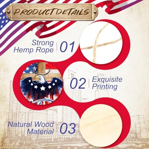 4th of July Patriotic Eagle Wreath Door Decor