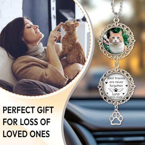 Hyturtle Personalized Pet Memorial Car Ornament - Custom Photo Gift