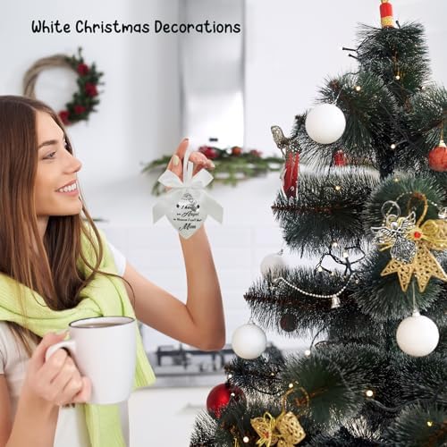 Clear Christmas Memorial Ornament with Angel and Bow