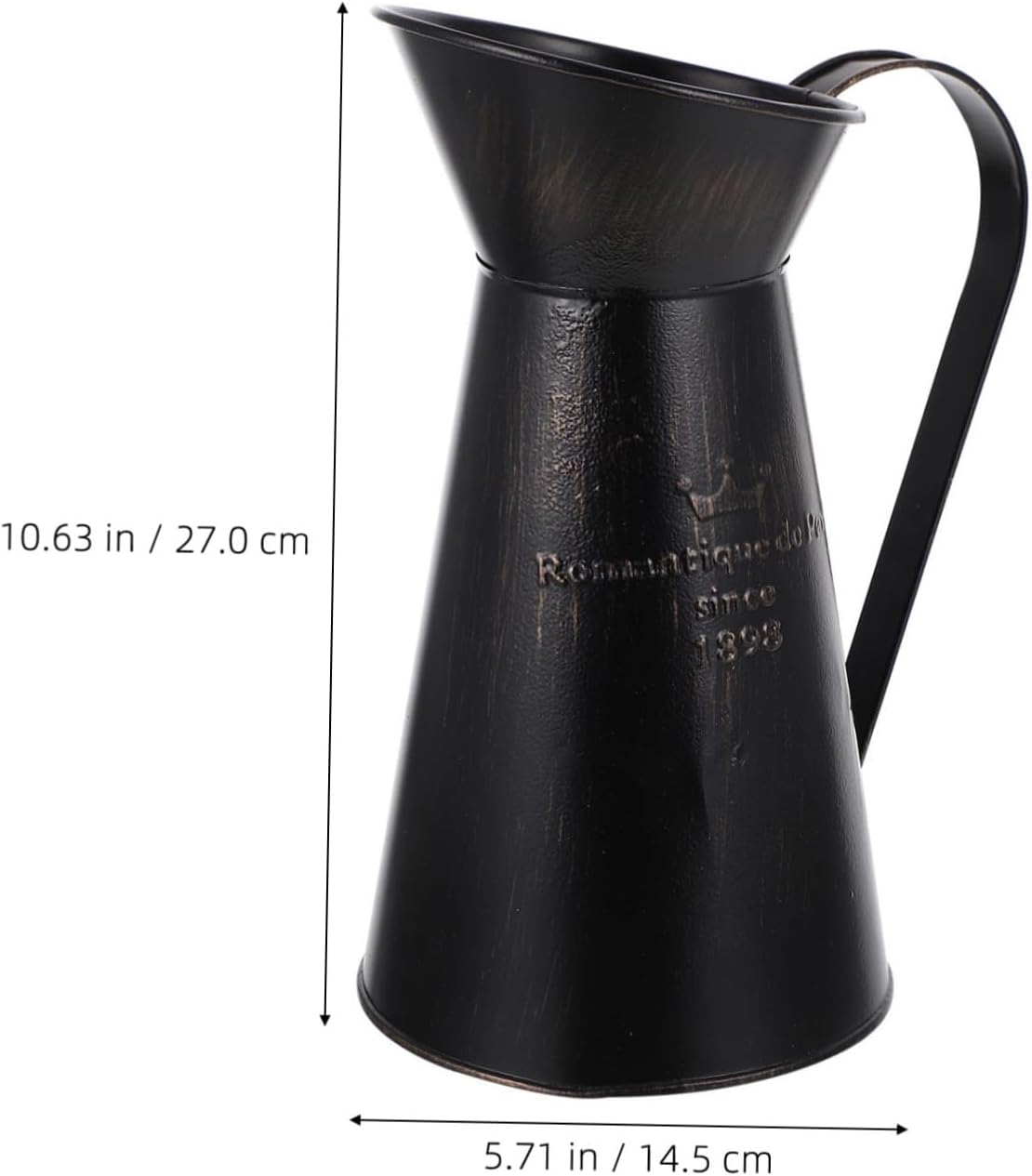 Floral Arrangement Bucket Rustic Chic Metal Vase for Home Decor