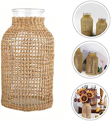 1pc Artistic Glass Flower Vase Japanese Style Home Decor