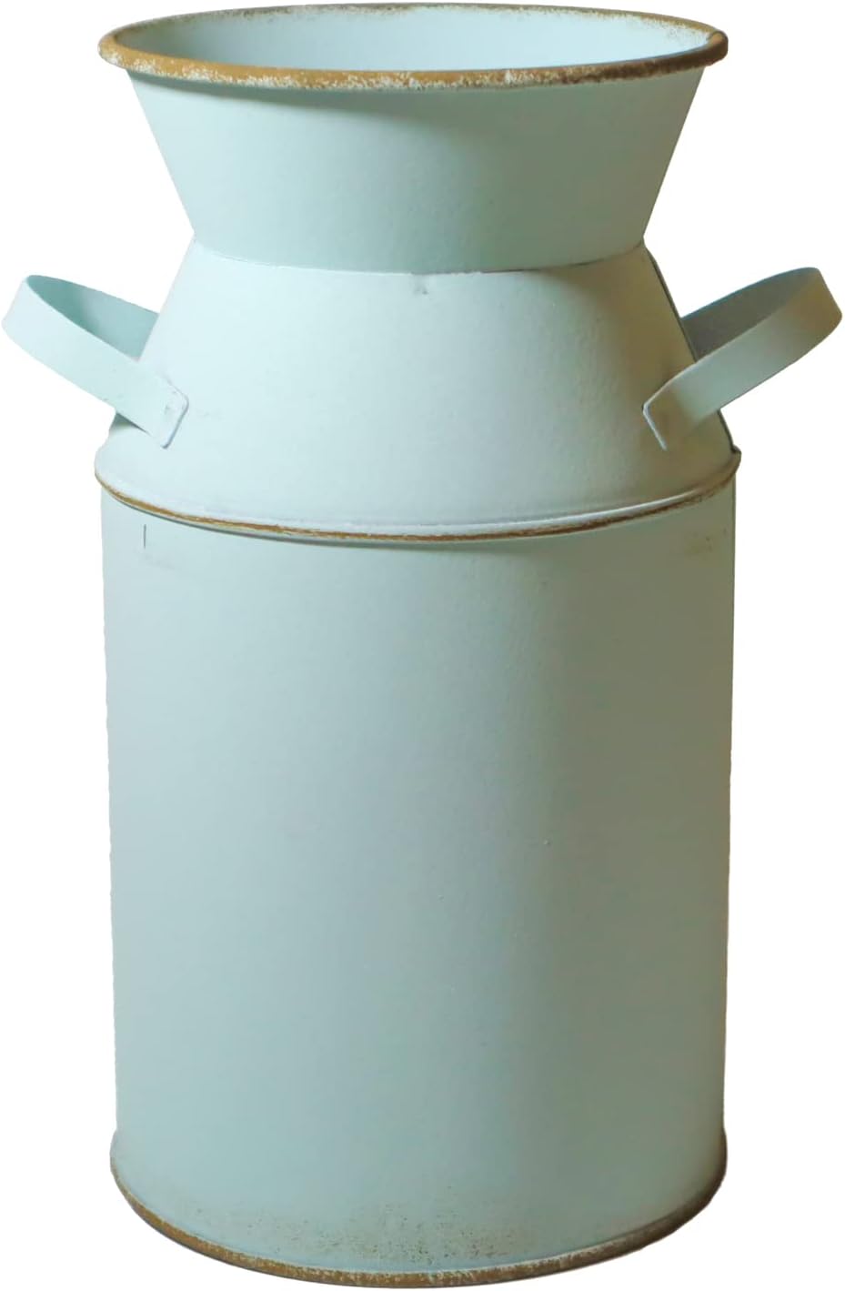 Galvanized Blue-Green Milk Can Vintage Vase