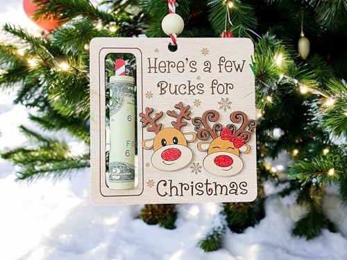 AXAHUHA Reindeer Money Holder Christmas Ornament